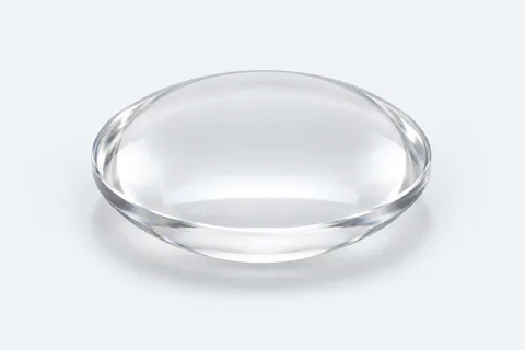 Illustrative single double-convex lens