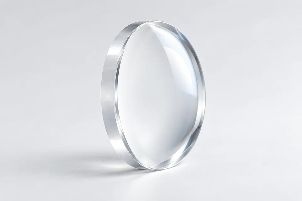 Illustrative single fused-silica lens