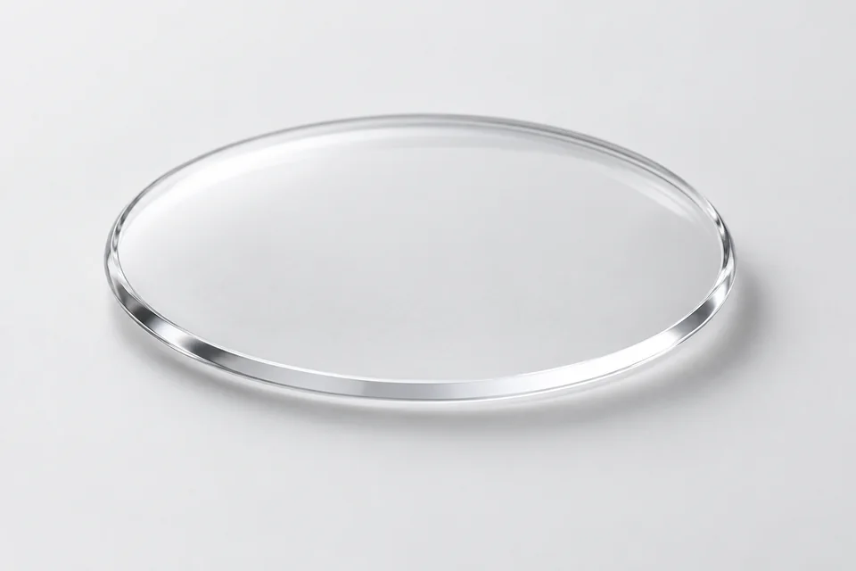Illustrative single sapphire watch crystal