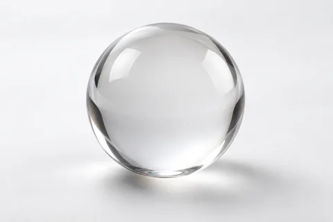 Ball lens on a neutral background