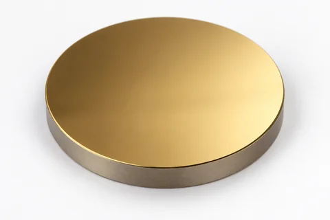 Circular infrared optical mirror on a neutral background