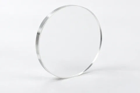 Magnesium fluoride optical window on a neutral background
