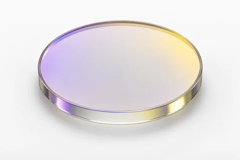 Circular notch optical filter on a neutral background