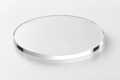 Optical flat window on a neutral background
