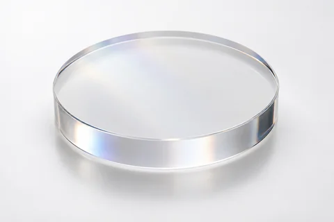 Sapphire optical flat on a neutral background