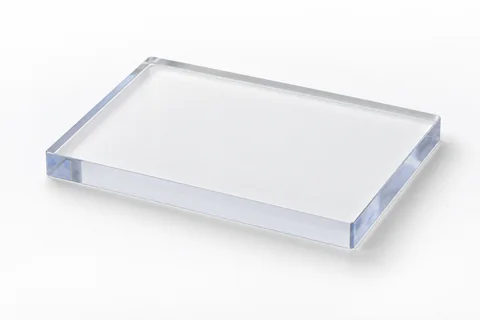 Rectangular sapphire plate on a neutral background