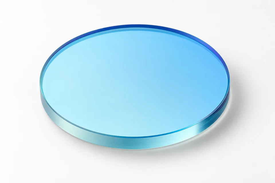 Circular shortpass optical filter on a neutral background