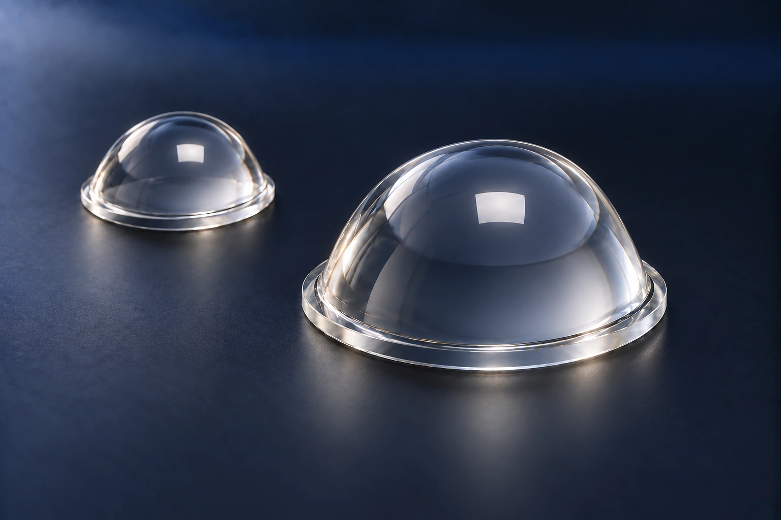 Representative high-profile glass illumination condenser lenses
